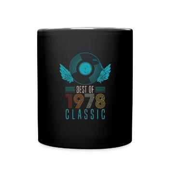 Best of 1978 Classic 44th Birthday Record - Mug uni - noir - Devant