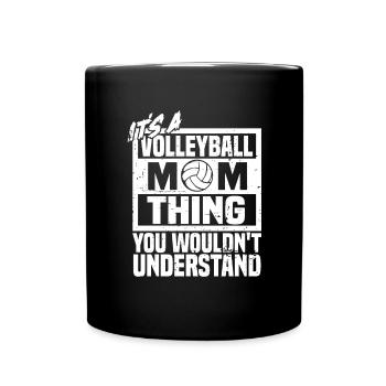 Volleyball Beachvolleyball - Tasse einfarbig - Schwarz - Vorne