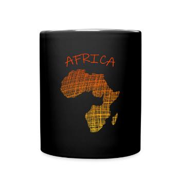 Africa Afrika - Tasse einfarbig - Schwarz - Vorne