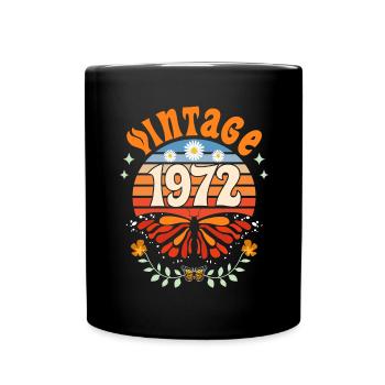 Rétro et Vintage 1972 Femme 50 Ans Anniversaire - Mug uni - noir - Devant