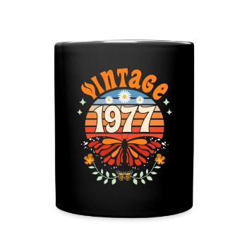 Rétro et Vintage 1977 Femme 45 Ans Anniversaire - Mug uni - noir - Devant