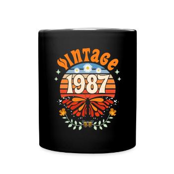 Rétro et Vintage 1987 Femme 35 Ans Anniversaire - Mug uni - noir - Devant