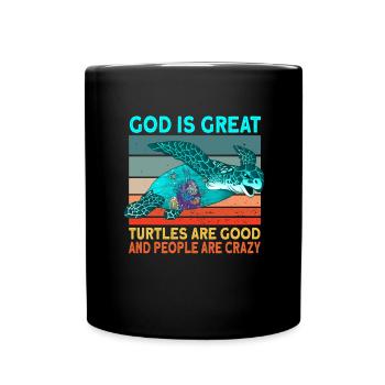 Turtle Mama Biologiste marin Tortues - Mug uni - noir - Devant