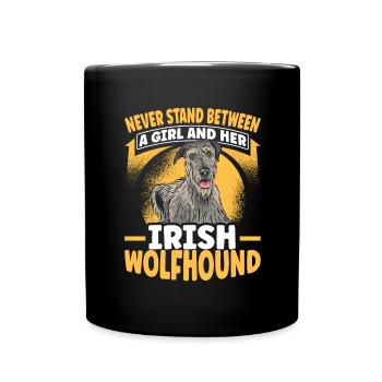 irischer Wolfshund - Tasse einfarbig - Schwarz - Vorne