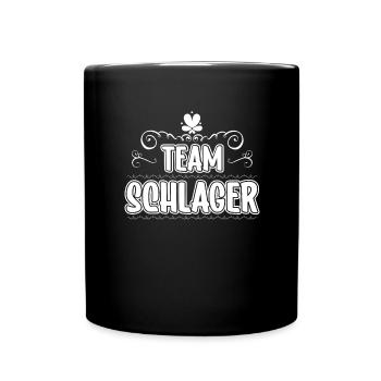 Team schlager Schlagerparty Volksmusik - Tasse einfarbig - Schwarz - Vorne