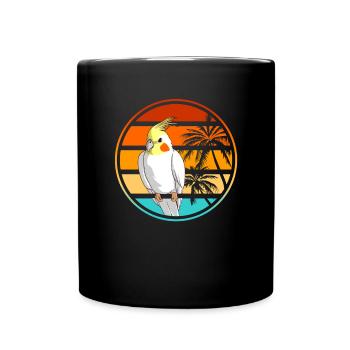 Cockatiel Palms Cadeau de Noël - Mug uni - noir - Devant