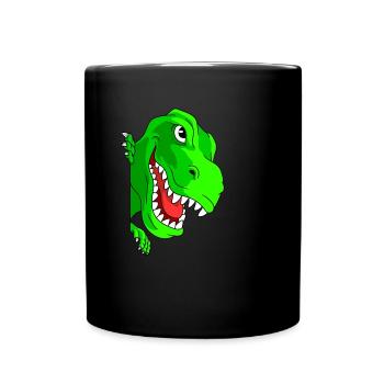 Dinosaur Tyrannosaurus Boys Girl Gift - Full Colour Mug - black - Front