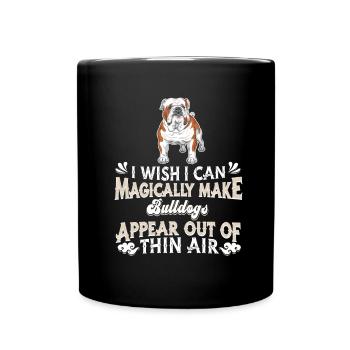 Chien Bouledogue - Mug uni - noir - Devant