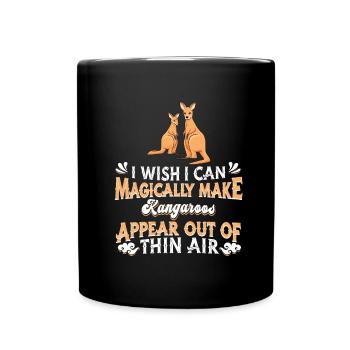 Kangourou - Mug uni - noir - Devant