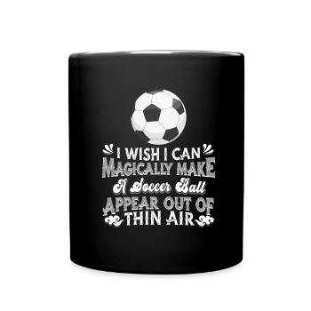 Fußball Fussball - Tasse einfarbig - Schwarz - Vorne
