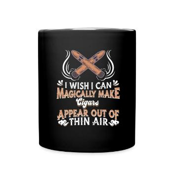 Zigarre - Tasse einfarbig - Schwarz - Vorne