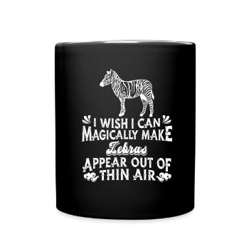 Zebra - Tasse einfarbig - Schwarz - Vorne