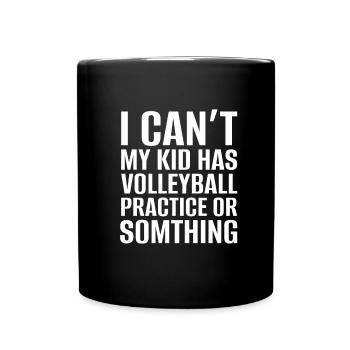Volleyball Beachvolleyball - Tasse einfarbig - Schwarz - Vorne