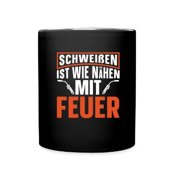 Schmied Schlosser Metallbauer Eisen - Tasse einfarbig - Schwarz - Vorne