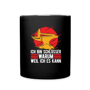 Schmied Schlosser Metallbauer Eisen - Tasse einfarbig - Schwarz - Vorne