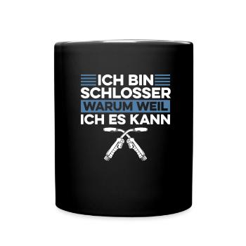 Schmied Schlosser Metallbauer Eisen - Tasse einfarbig - Schwarz - Vorne