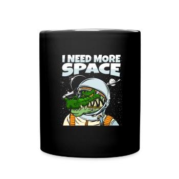 Krokodil Alligator - Tasse einfarbig - Schwarz - Vorne
