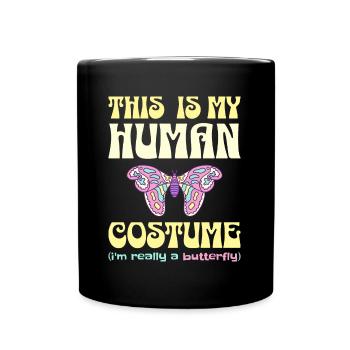 Costume Papillon Humour Costume D'Halloween - Mug uni - noir - Devant