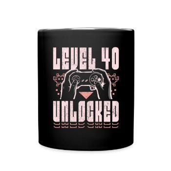 Vintage Video Games 1984 40 Years Anniversary Gamer - Full Colour Mug - black - Front
