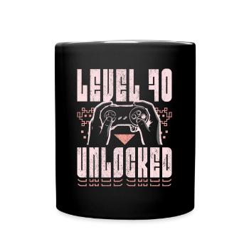 Vintage Video Games 1954 70 Years Anniversary Gamer - Full Colour Mug - black - Front