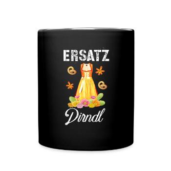 Dirndl Lustiger Spruch T-Shirt Festzelt Bussi - Tasse einfarbig - Schwarz - Vorne