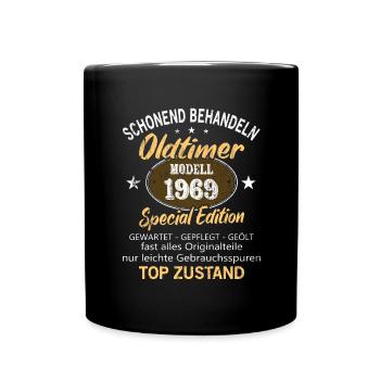 Oldtimer Baujahr 1969 Geboren Jahrgang 1969 - Tasse einfarbig - Schwarz - Vorne