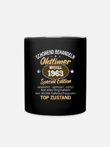 Oldtimer Baujahr 1963 Geboren Jahrgang 1963 - Tasse einfarbig - Schwarz