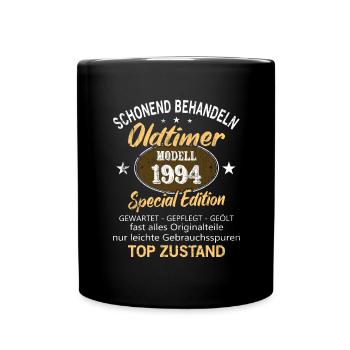 Oldtimer Baujahr 1994 Geboren Jahrgang 1994 - Tasse einfarbig - Schwarz - Vorne