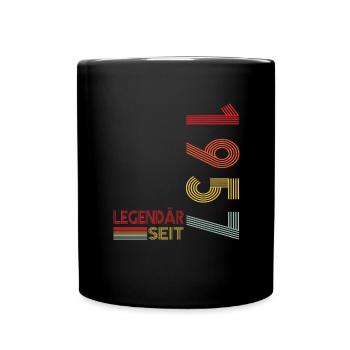 Geburtstag Geboren 1957 Mann Legendär seit 1957 - Tasse einfarbig - Schwarz - Vorne