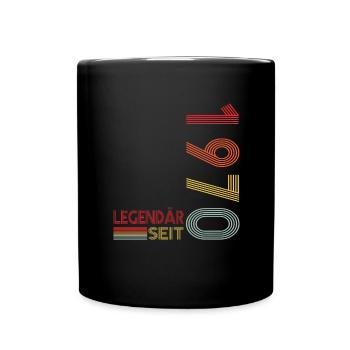 Geburtstag Geboren 1970 Mann Legendär seit 1970 - Tasse einfarbig - Schwarz - Vorne
