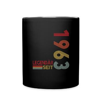Geburtstag Geboren 1963 Mann Legendär seit 1963 - Tasse einfarbig - Schwarz - Vorne