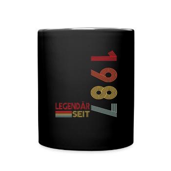 Geburtstag Geboren 1987 Mann Legendär seit 1987 - Tasse einfarbig - Schwarz - Vorne