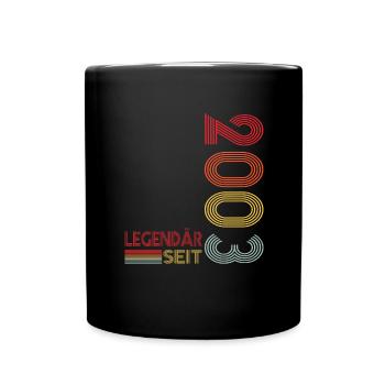 Geburtstag Geboren 2003 Mann Legendär seit 2003 - Tasse einfarbig - Schwarz - Vorne