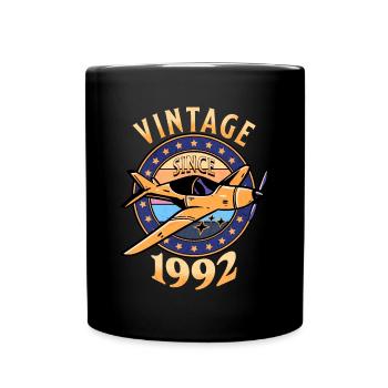 Avion Vintage 1992 30 Ans Anniversaire - Mug uni - noir - Devant