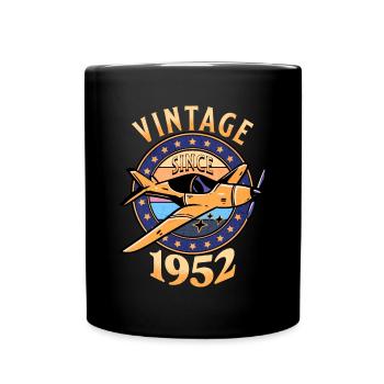 Avion Vintage 1952 70 Ans Anniversaire - Mug uni - noir - Devant