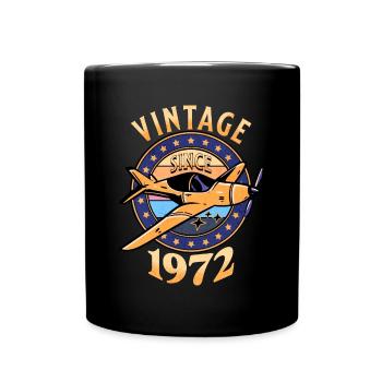 Avion Vintage 1972 50 Ans Anniversaire - Mug uni - noir - Devant