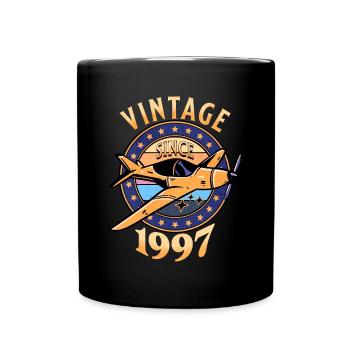 Avion Vintage 1997 25 Ans Anniversaire - Mug uni - noir - Devant