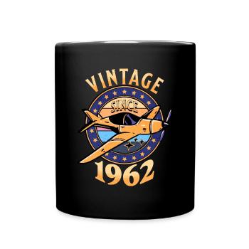 Avion Vintage 1962 60 Ans Anniversaire - Mug uni - noir - Devant