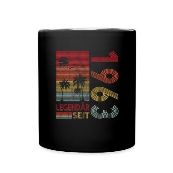 Geburtstag Geboren 1963 Mann Legendär seit 1963 - Tasse einfarbig - Schwarz - Vorne