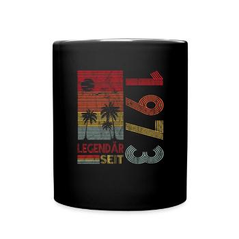 Geburtstag Geboren 1973 Mann Legendär seit 1973 - Tasse einfarbig - Schwarz - Vorne
