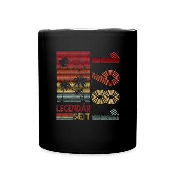 Geburtstag Geboren 1981 Mann Legendär seit 1981 - Tasse einfarbig - Schwarz - Vorne