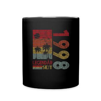 Geburtstag Geboren 1998 Mann Legendär seit 1998 - Tasse einfarbig - Schwarz - Vorne