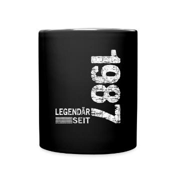 Geburtstag Geboren 1987 Mann Legendär seit 1987 - Tasse einfarbig - Schwarz - Vorne