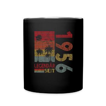 Geburtstag Geboren 1956 Mann Legendär seit 1956 - Tasse einfarbig - Schwarz - Vorne