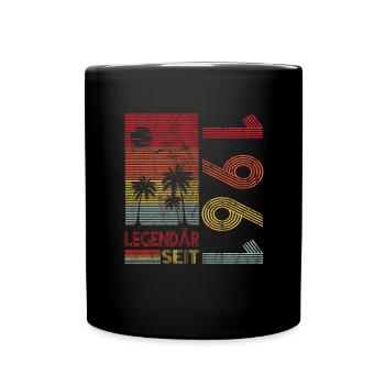 Geburtstag Geboren 1961 Mann Legendär seit 1961 - Tasse einfarbig - Schwarz - Vorne