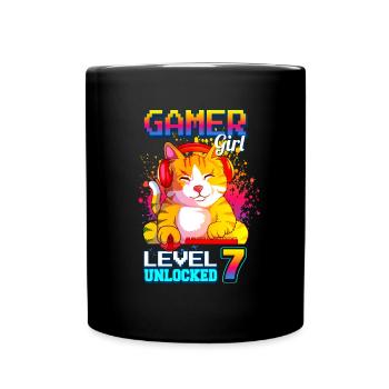gamer fille 7ème anniversaire jeux vidéo de jeu - Mug uni - noir - Devant