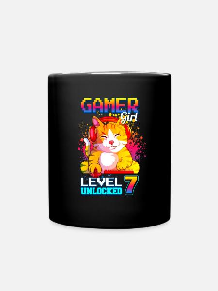 gamer fille 7ème anniversaire jeux vidéo de jeu - Mug uni - noir