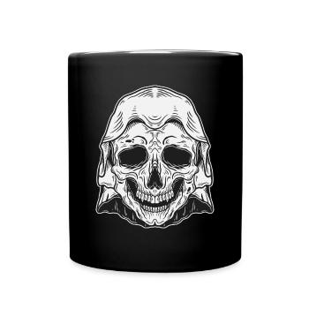 Skull Skull Horror Skeleton Halloween Metal - Full Colour Mug - black - Front