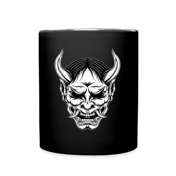 Schädel Skull Horror Japan Halloween Geisha - Full Colour Mug - black - Front