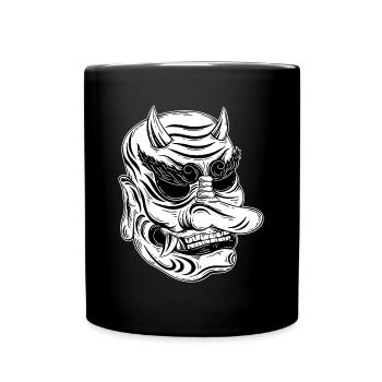 Schädel Skull Horror Japon Halloween Geisha - Mug uni - noir - Devant
